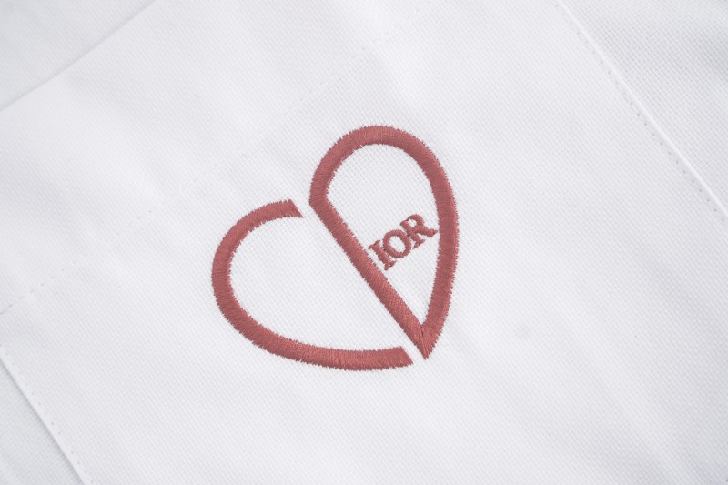 Dior CD Small Heart Embroidered Short Sleeve 5