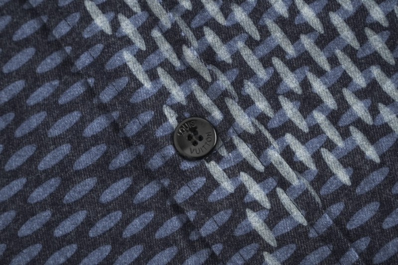 LV Checkered Old Flower Long Sleeve Shirt 6