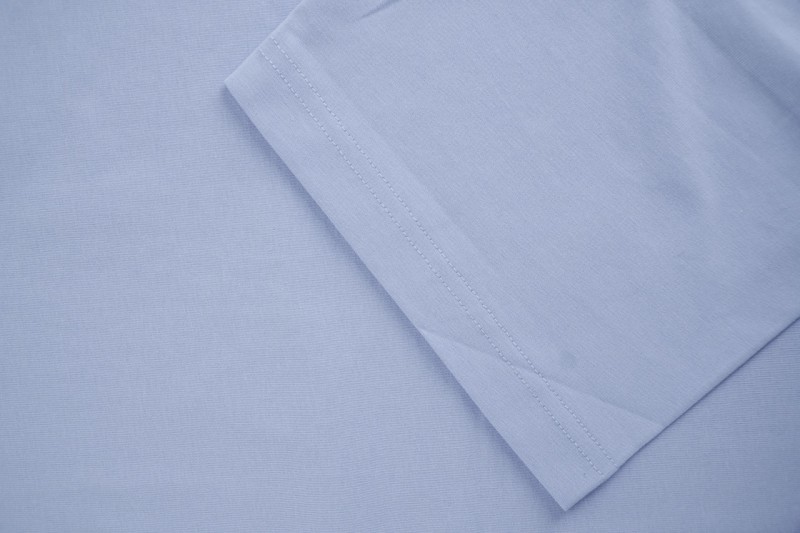 LV Old Flower Embossed Short Sleeve Sky Blue 6