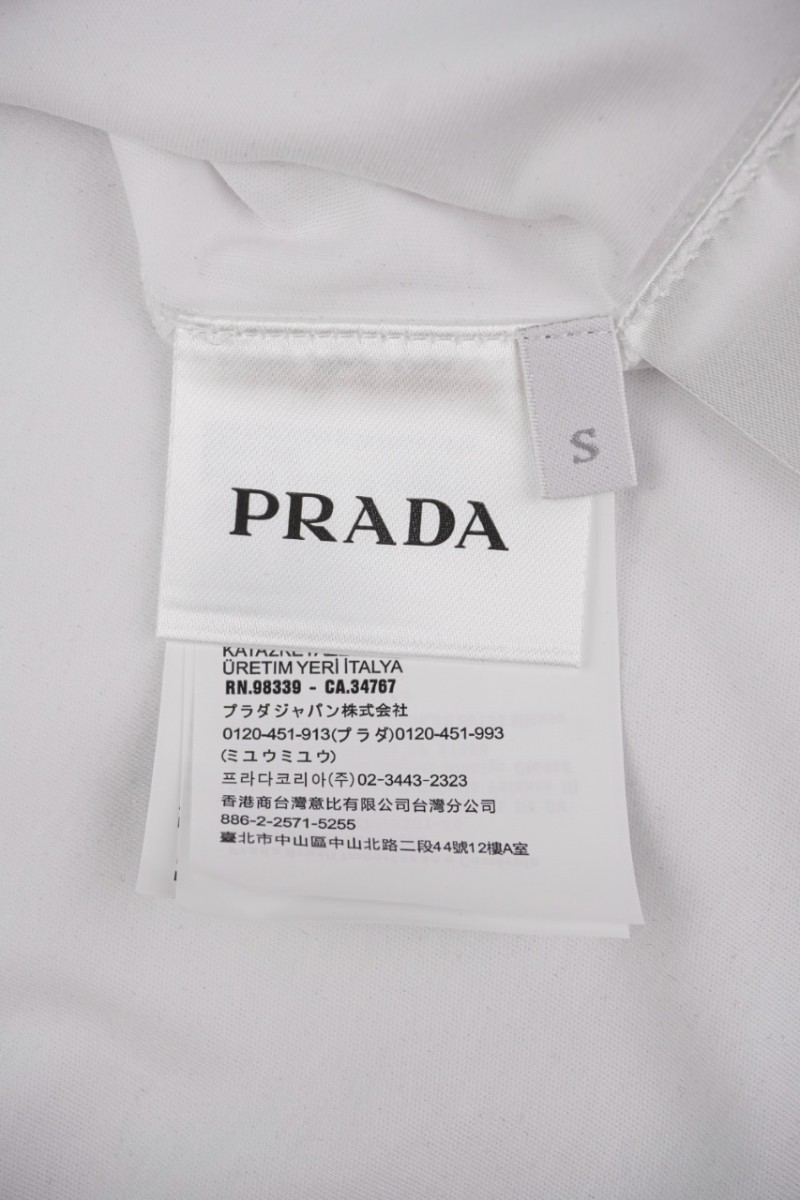 Prada Triangle Logo Short Sleeve White 8