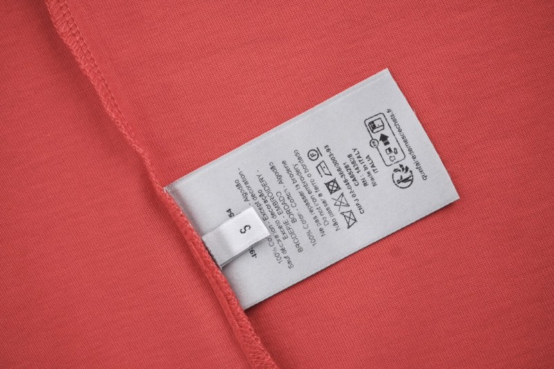 Dior Island Label Embroidered Short Sleeve Red 8