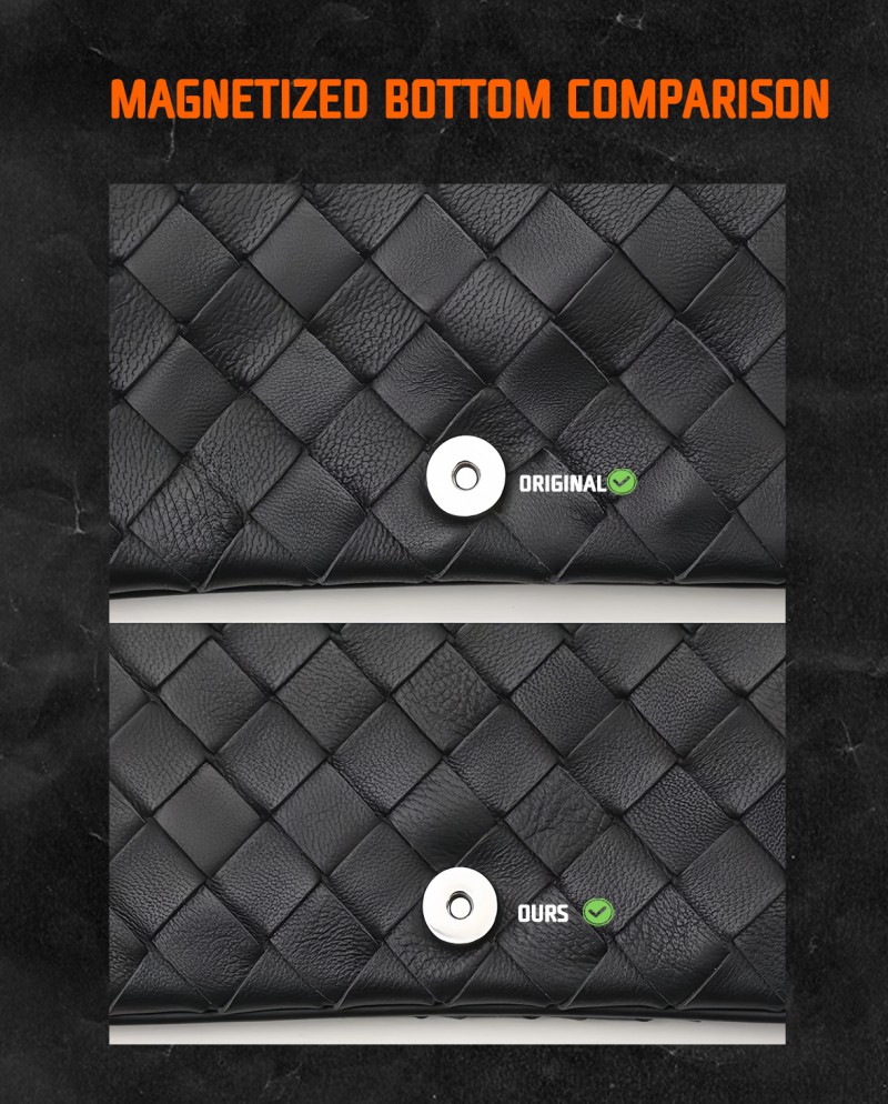 Bottega Veneta Lambskin Small Check Clutch Bag 6