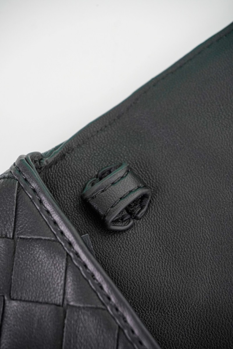 Bottega Veneta Lambskin Small Check Clutch Bag 11