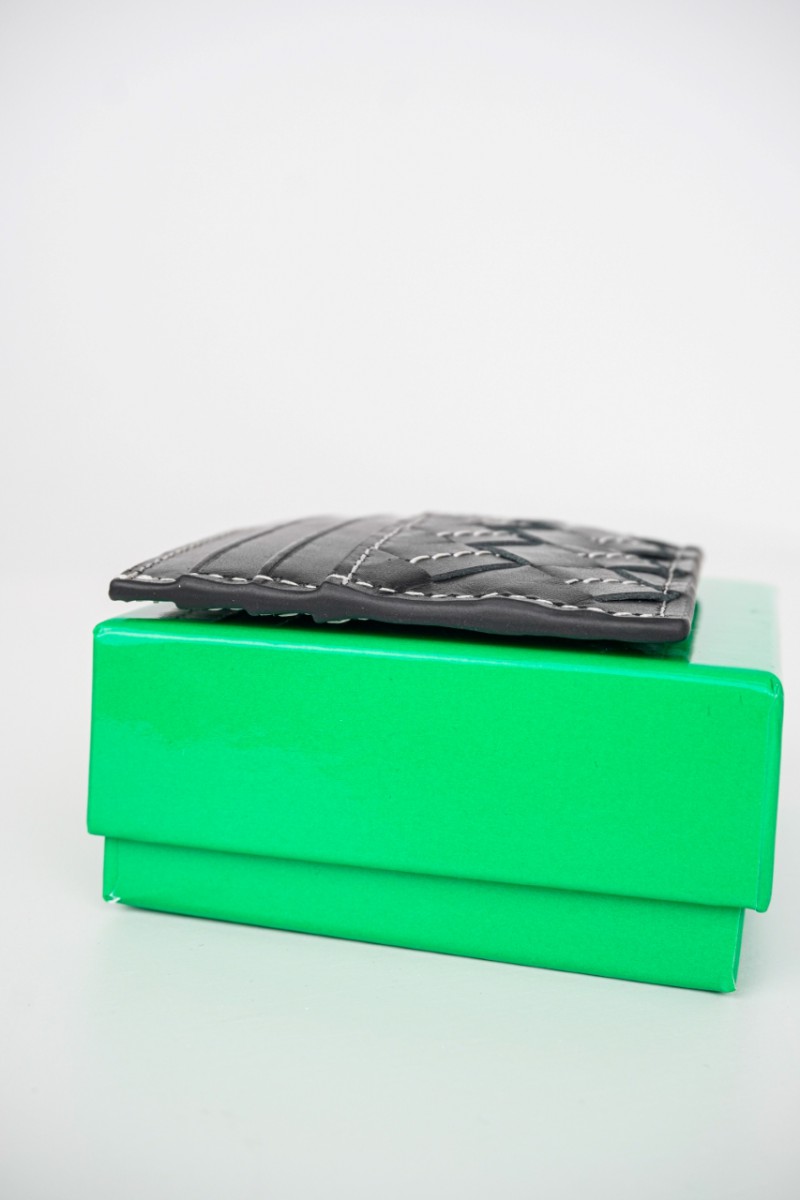 Bottega Veneta Woven Check Card Case 12