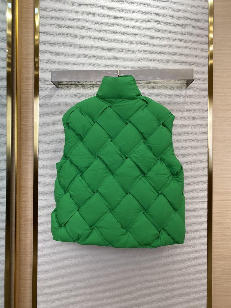 Bottega Veneta Braided Down Vest Green 1