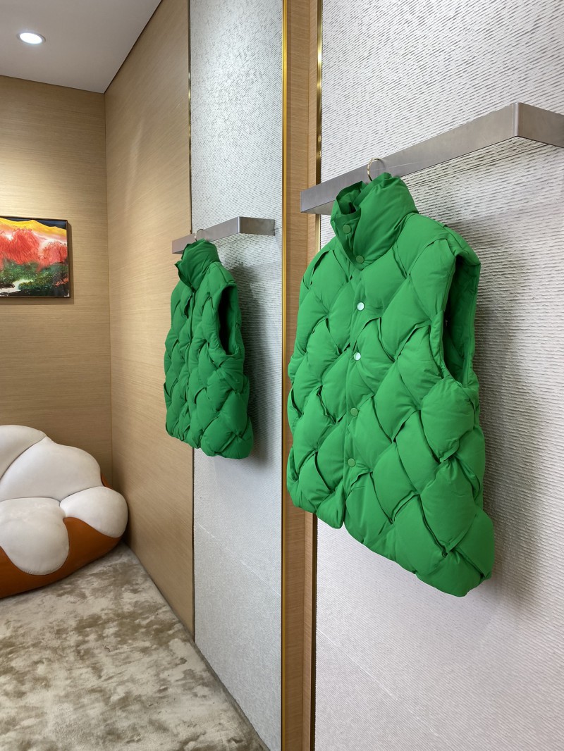 Bottega Veneta Braided Down Vest Green 2