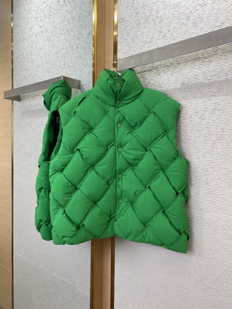 Bottega Veneta Braided Down Vest Green 4