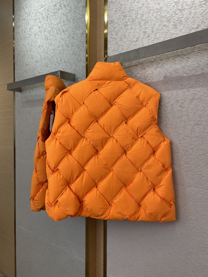 Bottega Veneta Braided Down Vest Orange 4