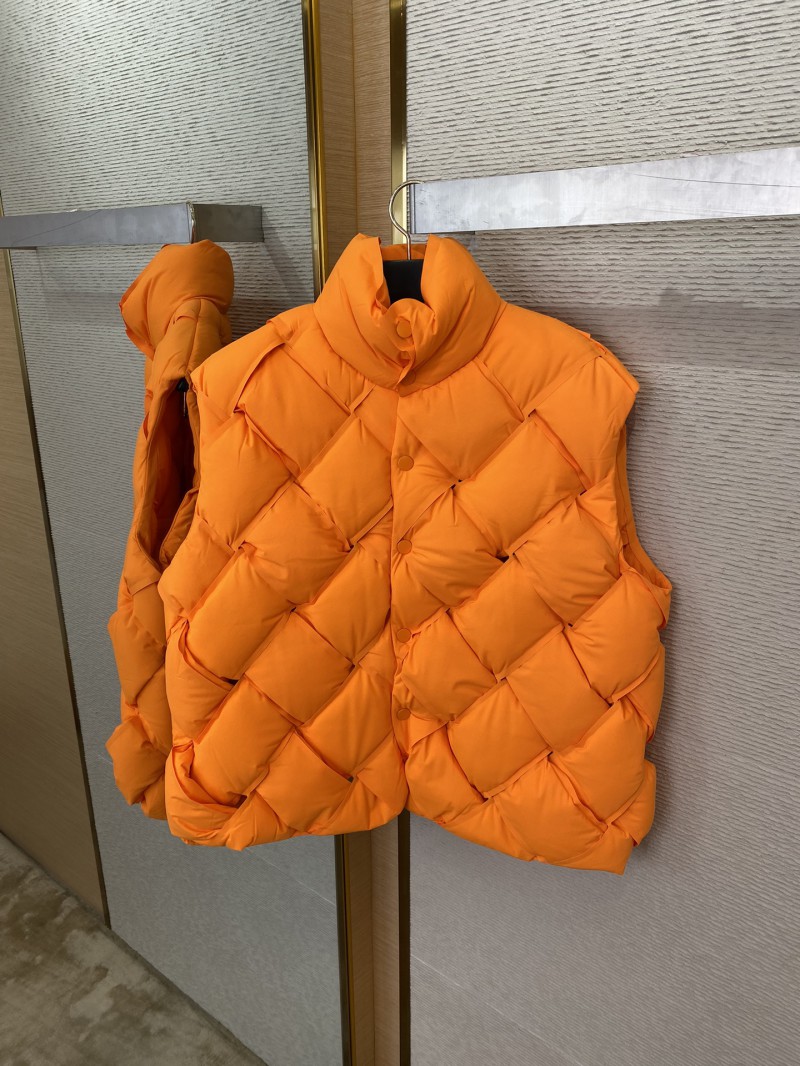 Bottega Veneta Braided Down Vest Orange 5