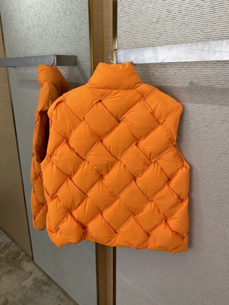 Bottega Veneta Braided Down Vest Orange 6