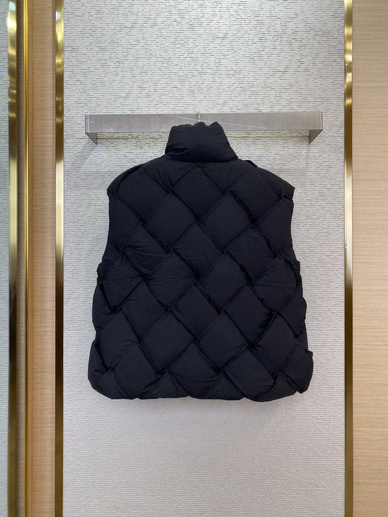 Bottega Veneta Braided Down Vest Black 1
