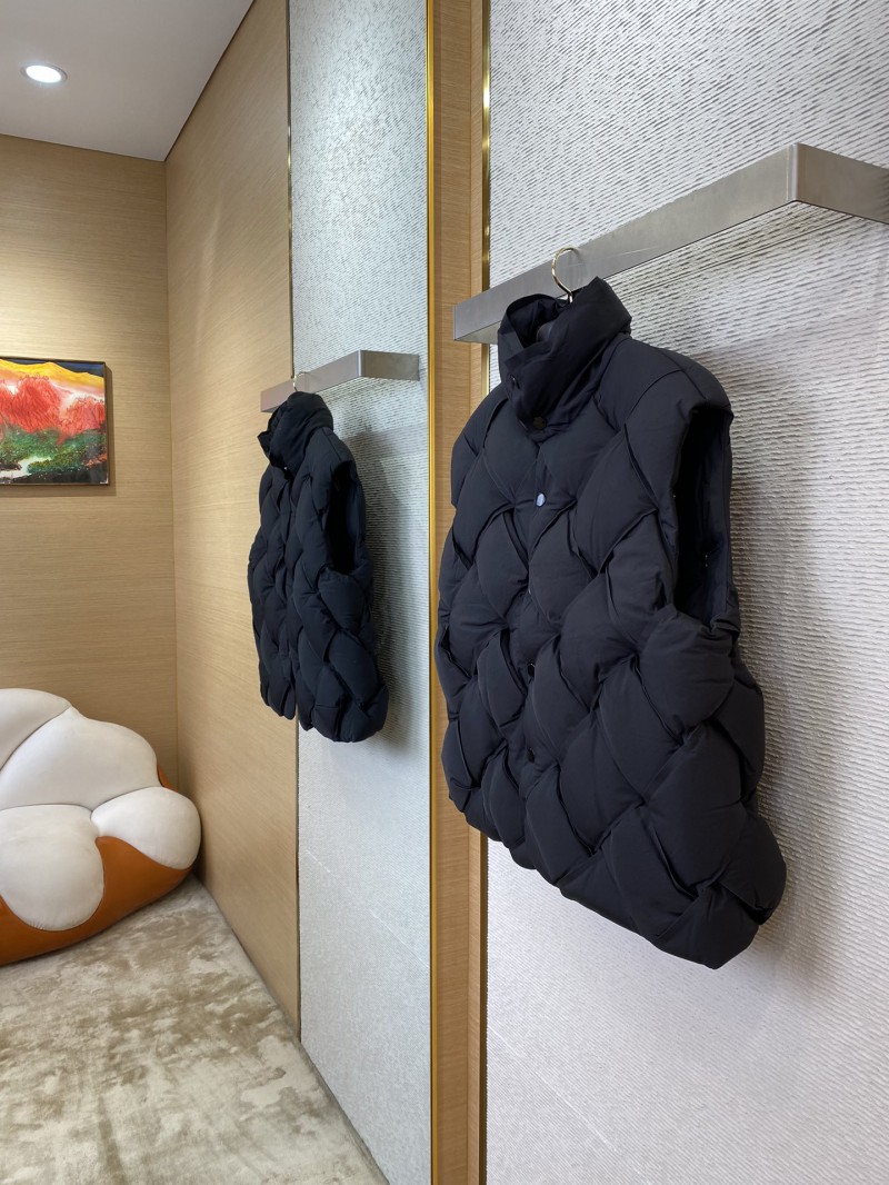 Bottega Veneta Braided Down Vest Black 2