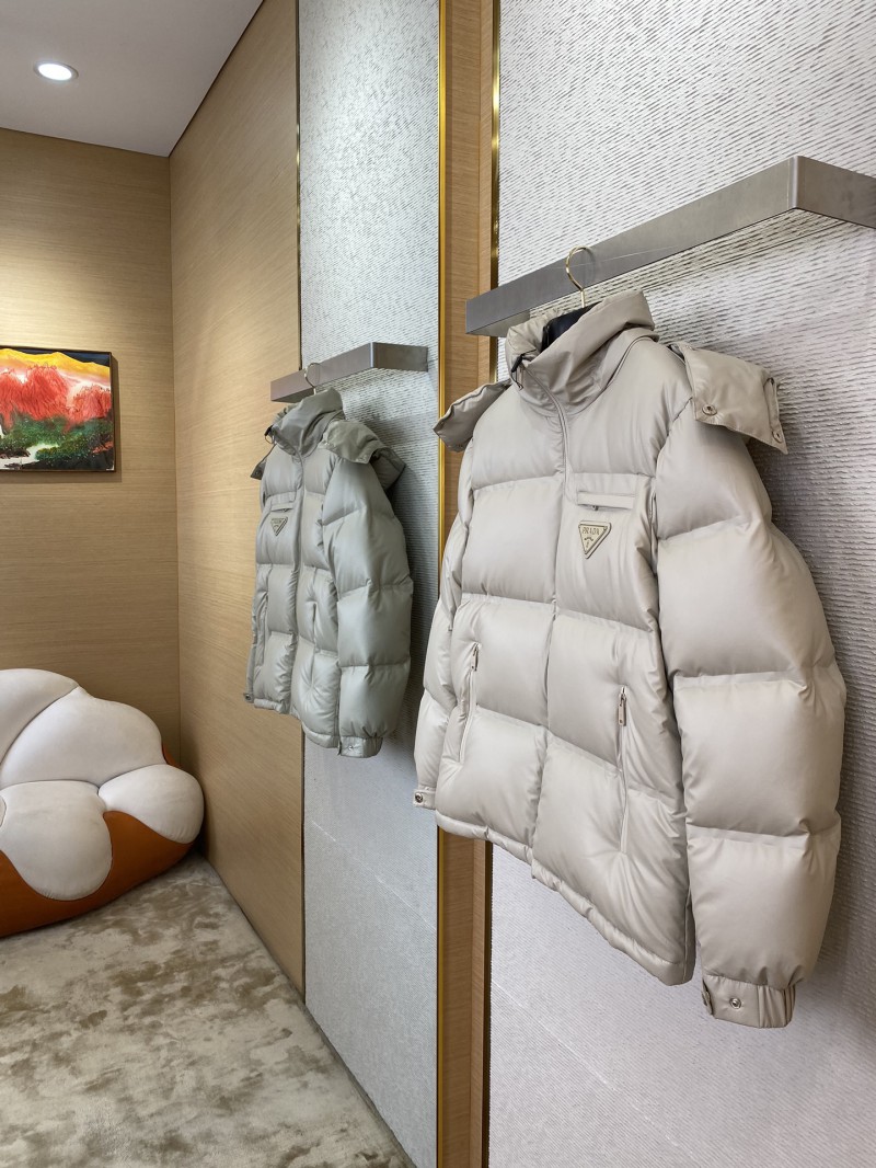 PRADA feather down jacket beige 2