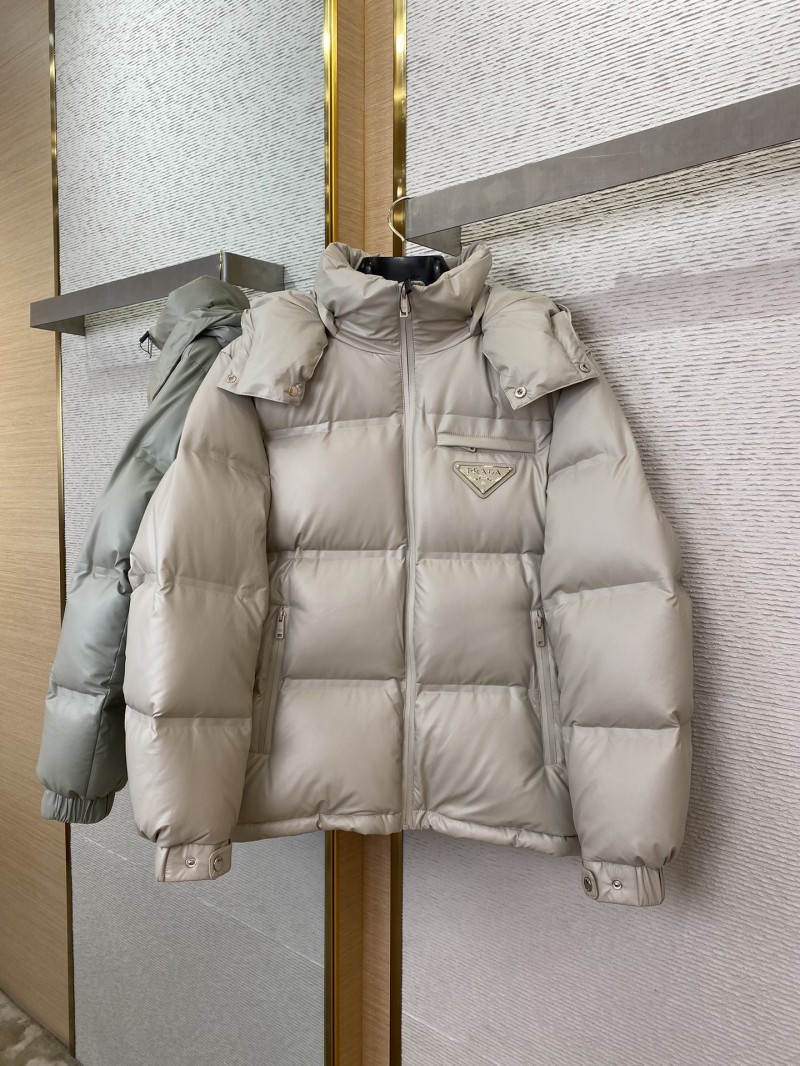 PRADA feather down jacket beige 4