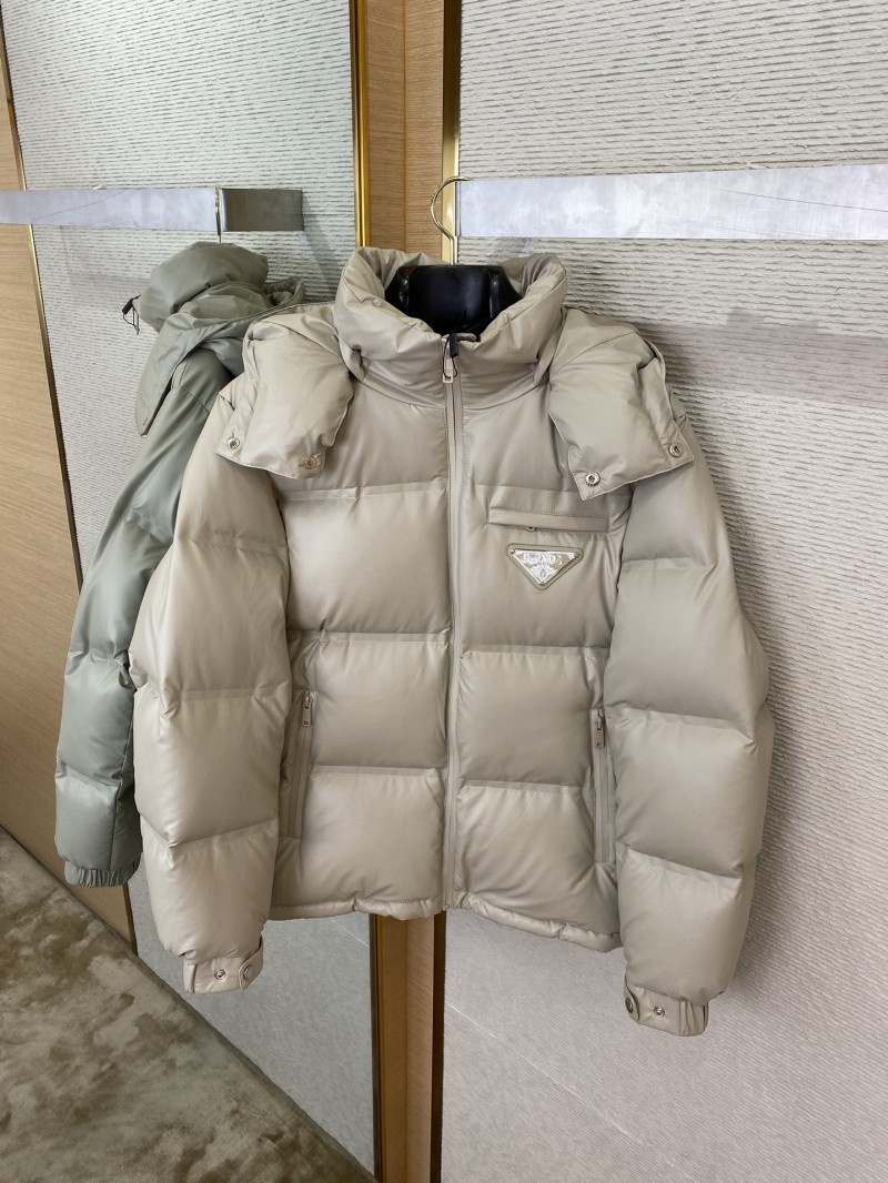 PRADA feather down jacket beige 6
