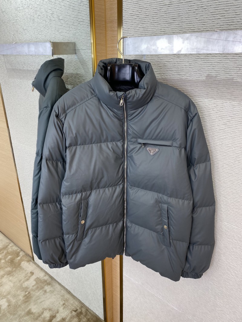 PRADA feather jacket grey 3