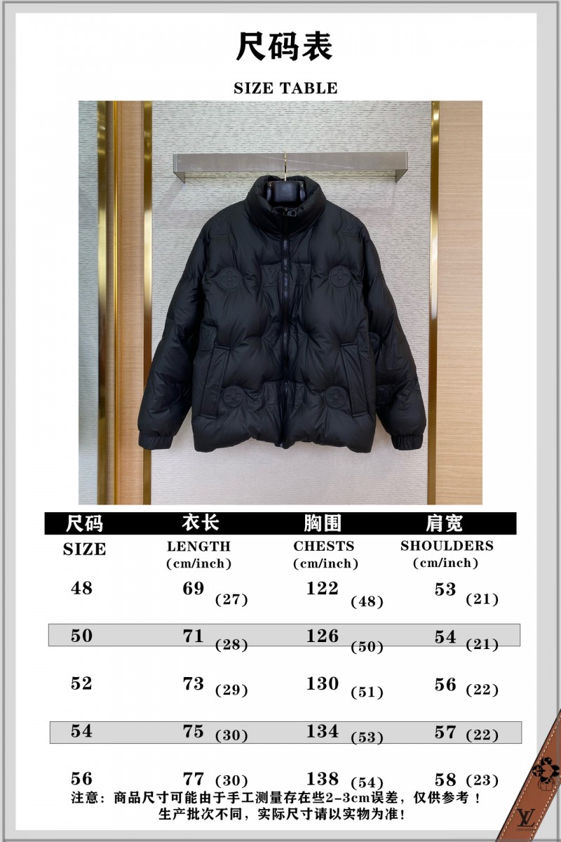 LV Logo Steel Print Down Jacket 9