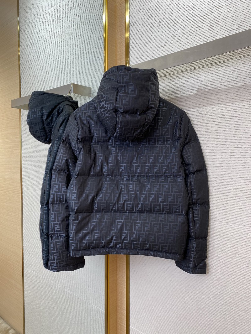 Fendi Double F Full Print Down Jacket Black 1