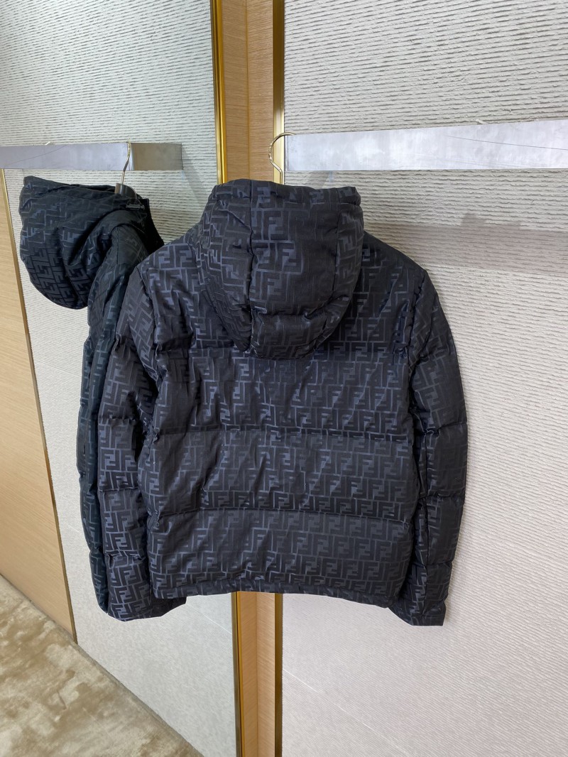 Fendi Double F Full Print Down Jacket Black 3