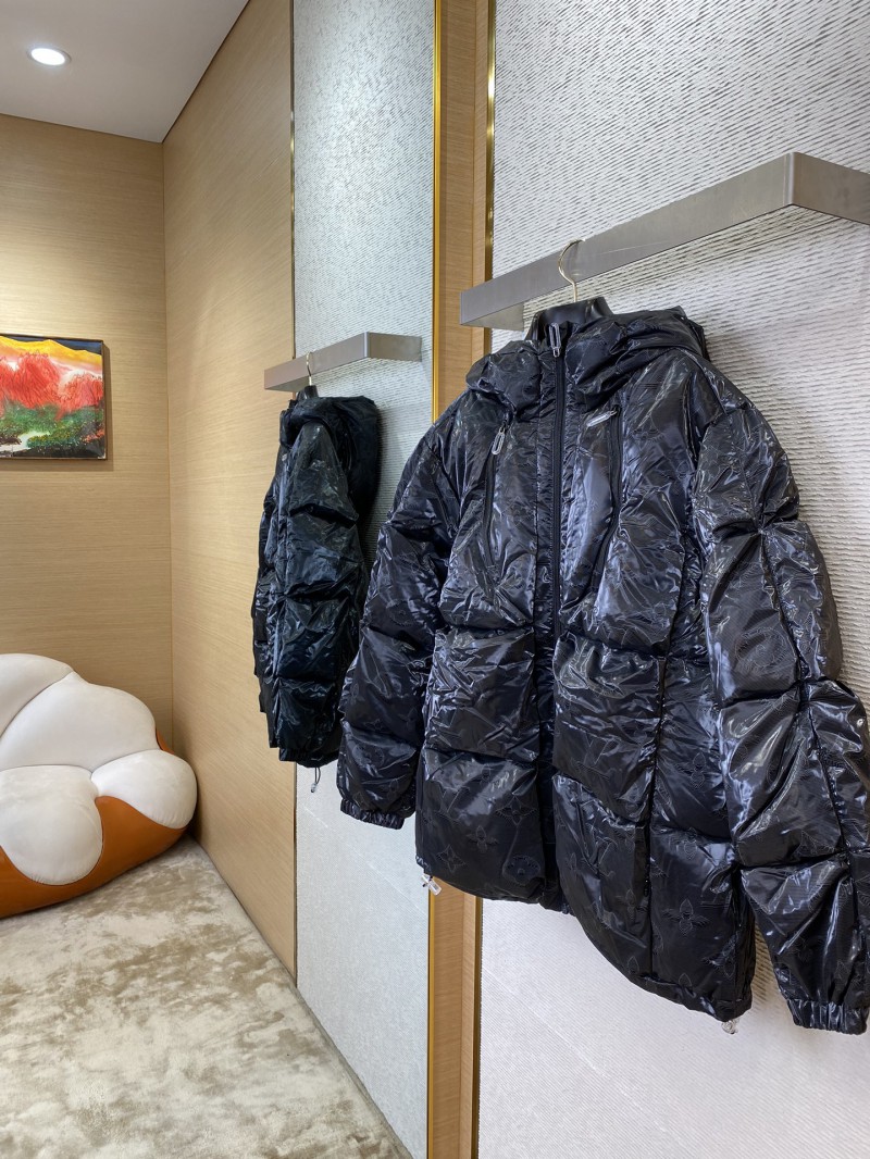 LV dark jacquard down jacket 1