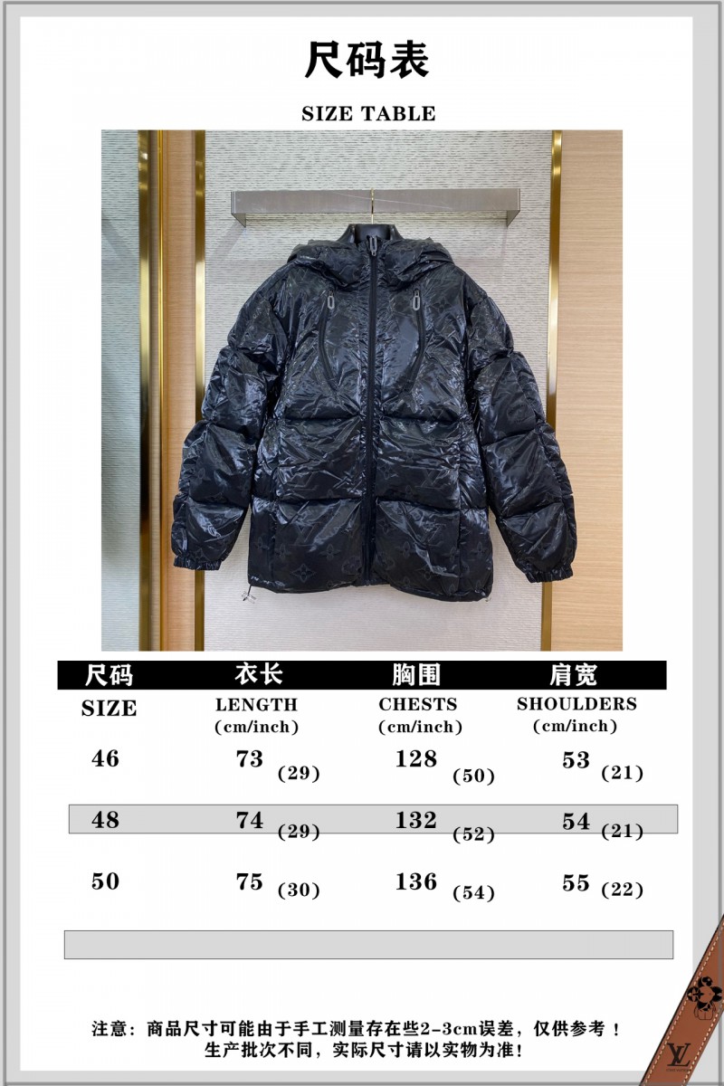 LV dark jacquard down jacket 9