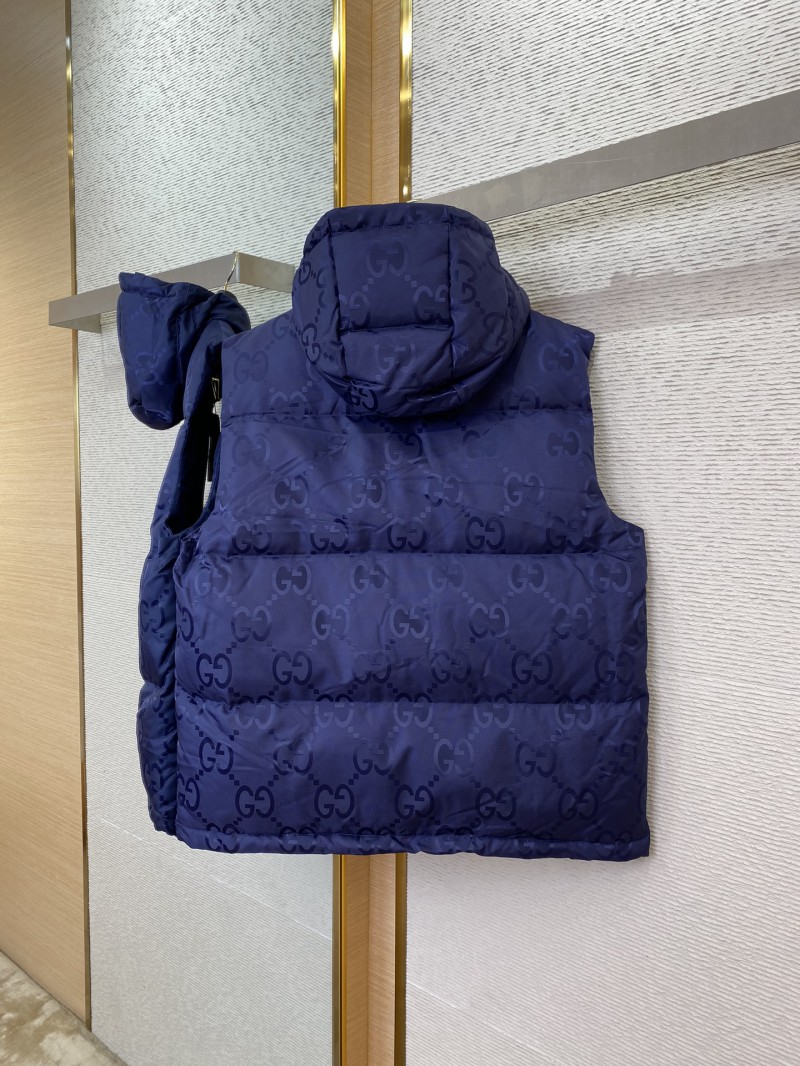 GUCCI Jacquard Down Vest Blue 5