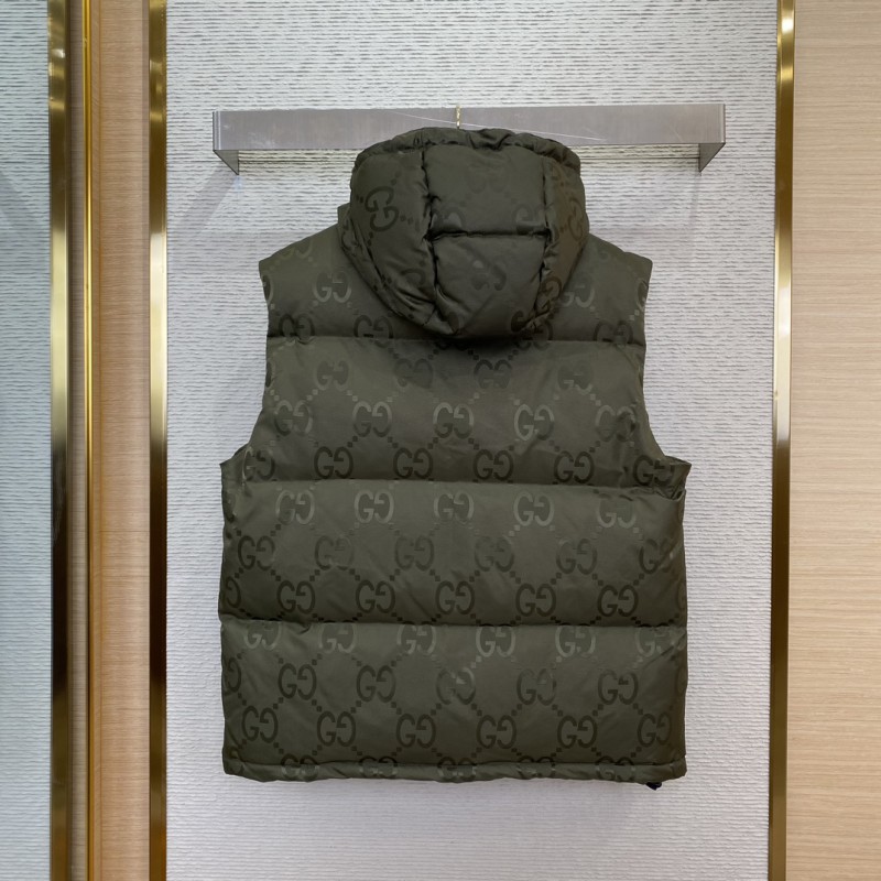 GUCCI Jacquard Down Vest Green 1