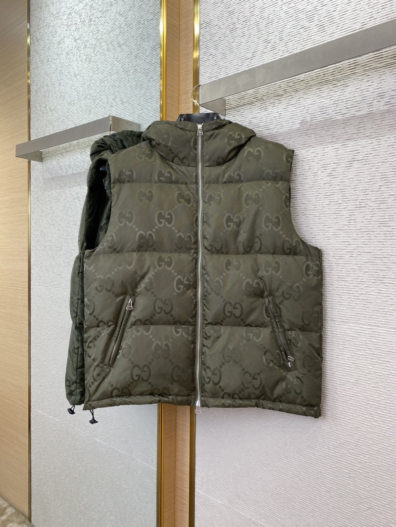 GUCCI Jacquard Down Vest Green 4