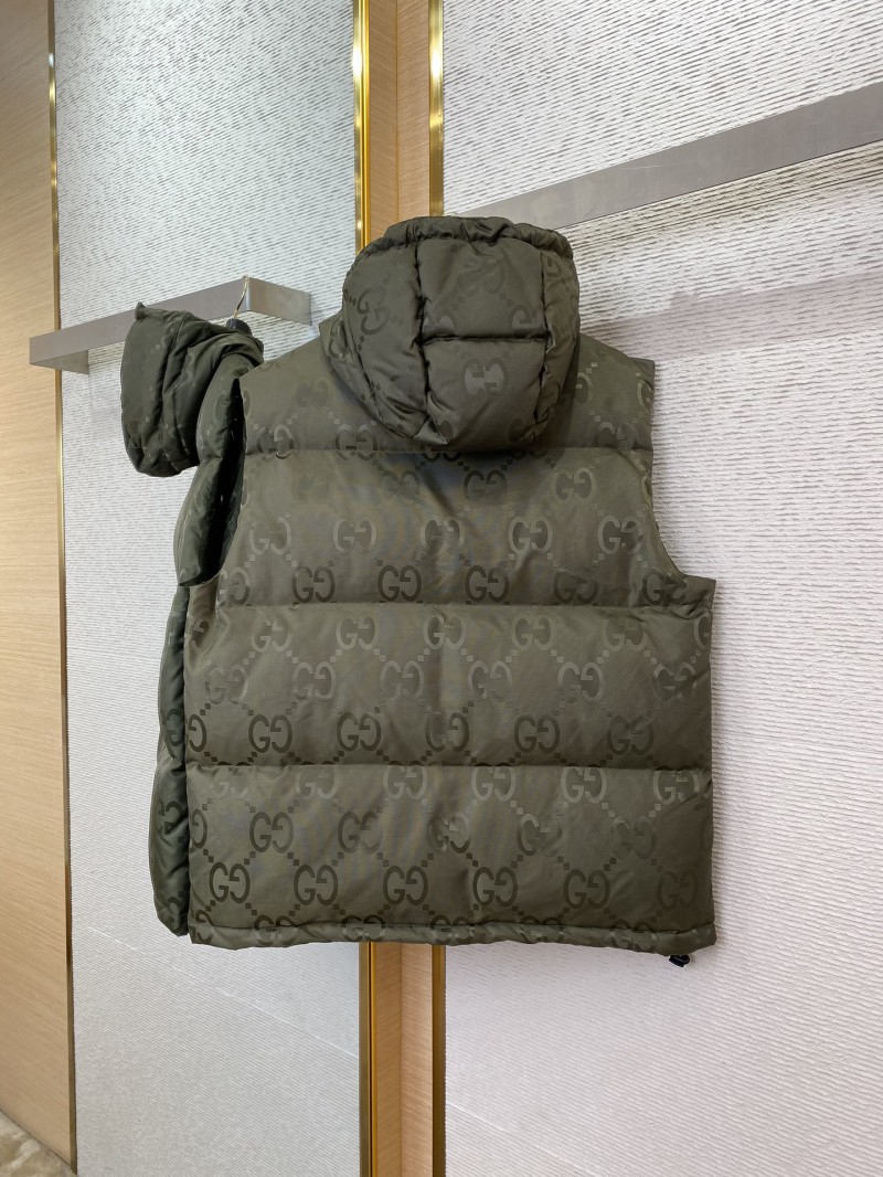 GUCCI Jacquard Down Vest Green 5