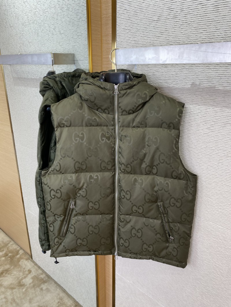 GUCCI Jacquard Down Vest Green 6