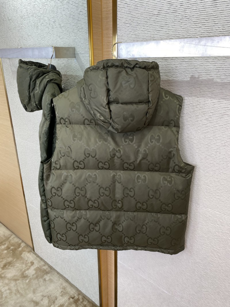 GUCCI Jacquard Down Vest Green 7