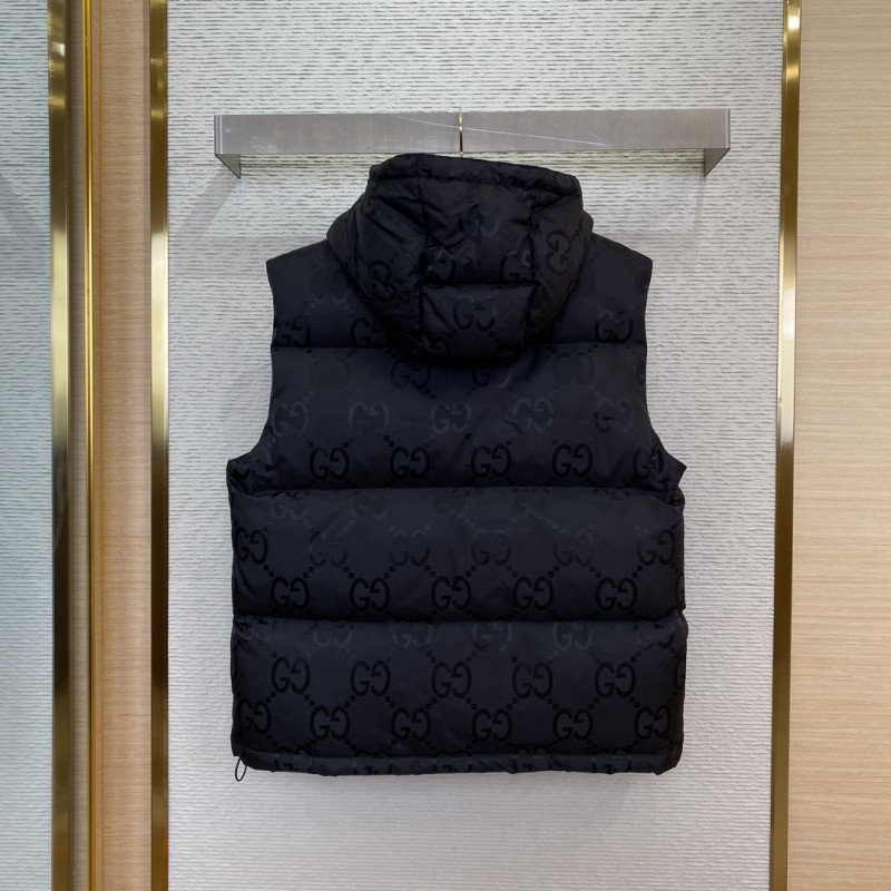 GUCCI Jacquard Down Vest Black 1