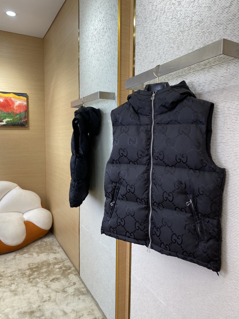 GUCCI Jacquard Down Vest Black 2