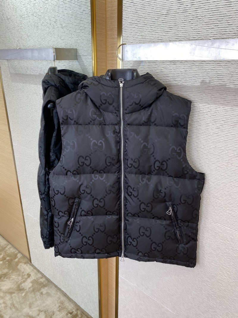 GUCCI Jacquard Down Vest Black 6