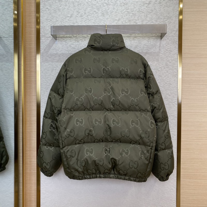 GUCCI Jacquard Down Jacket Green 1
