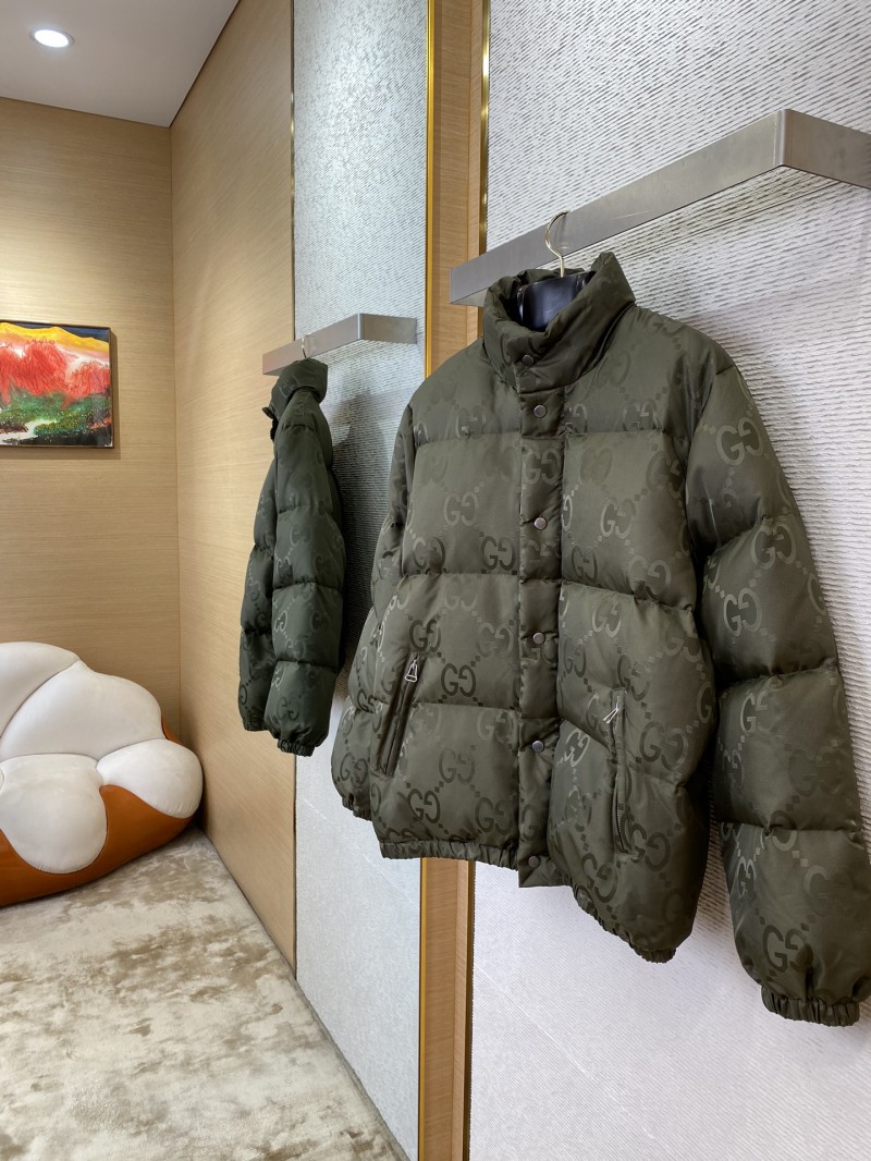 GUCCI Jacquard Down Jacket Green 2
