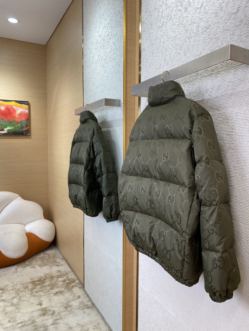GUCCI Jacquard Down Jacket Green 3