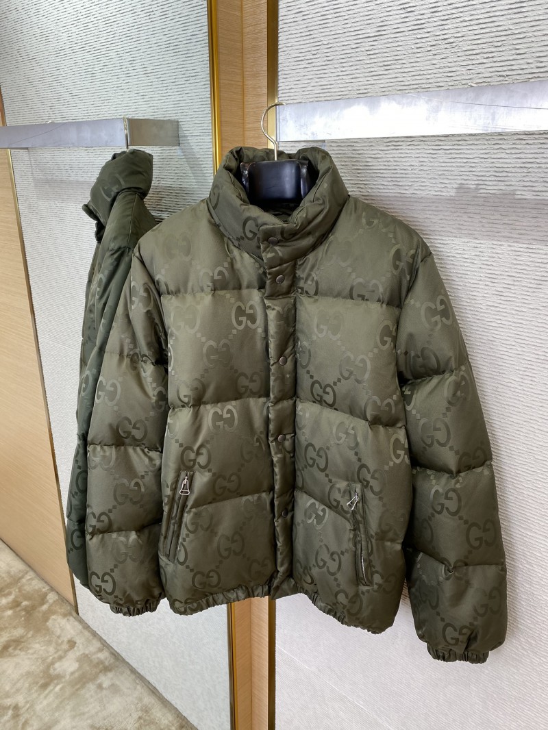 GUCCI Jacquard Down Jacket Green 6