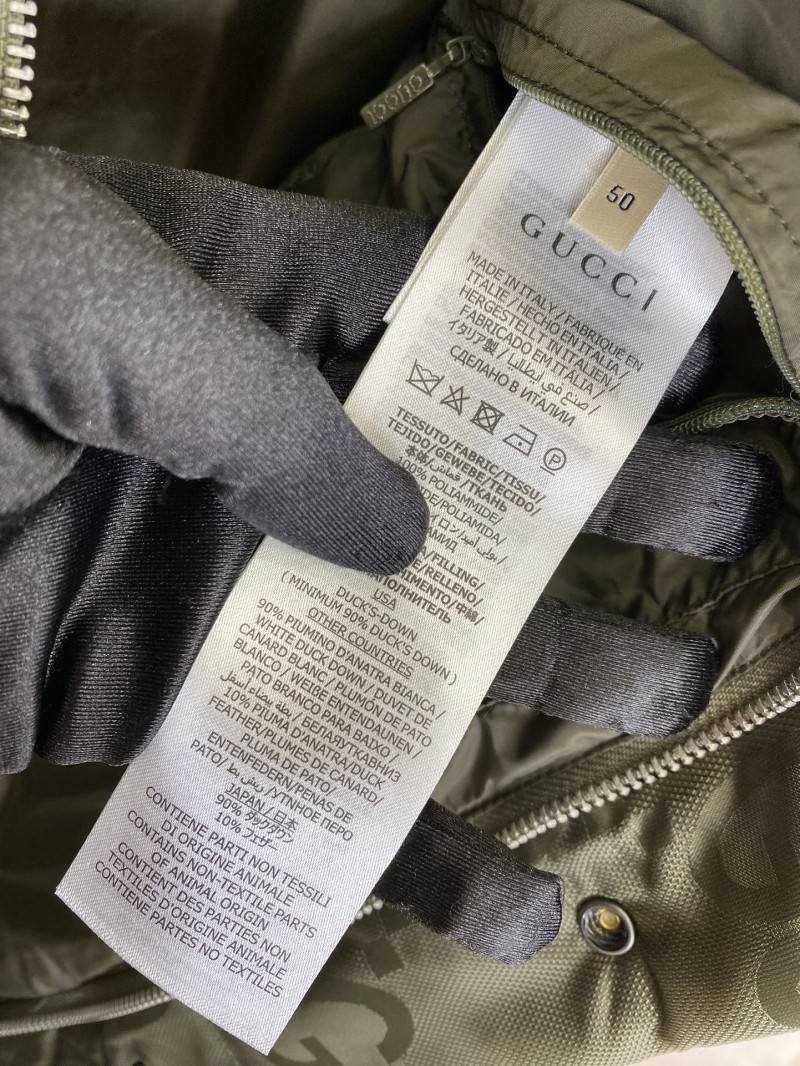 GUCCI Jacquard Down Jacket Green 8