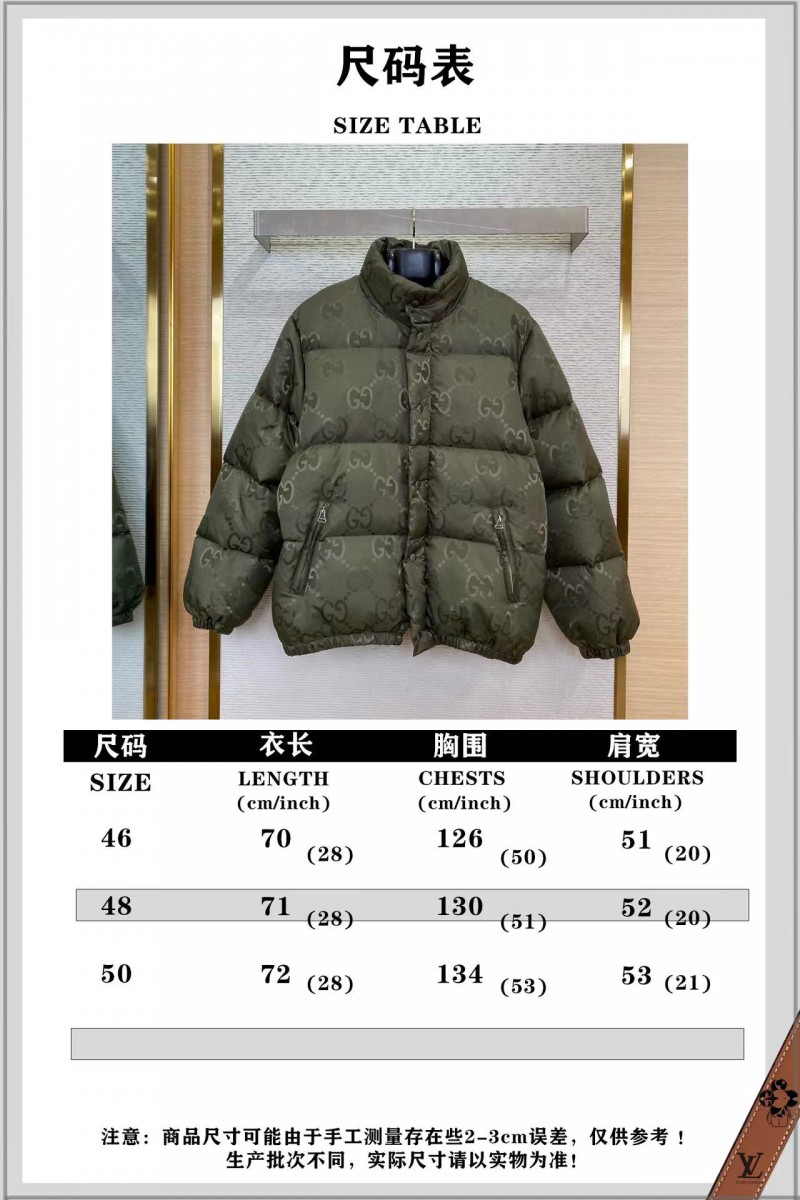 GUCCI Jacquard Down Jacket Green 9