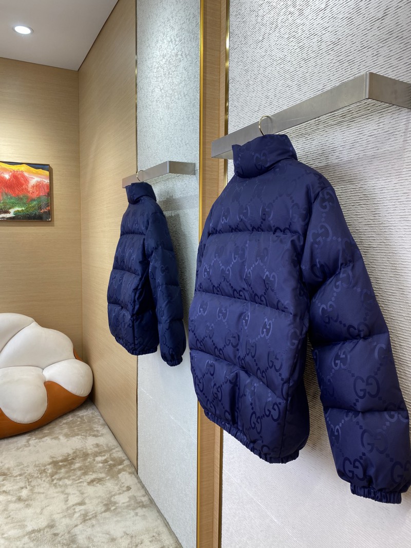 GUCCI Jacquard Down Jacket Blue 3