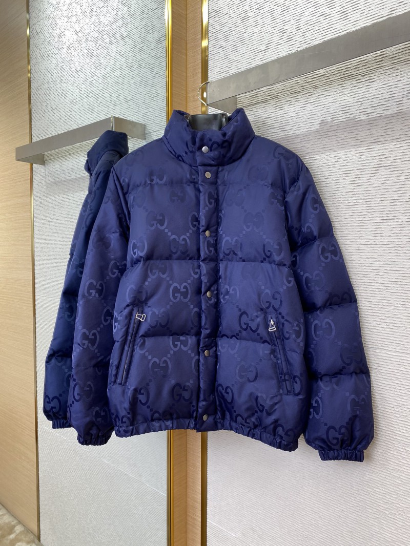 GUCCI Jacquard Down Jacket Blue 4
