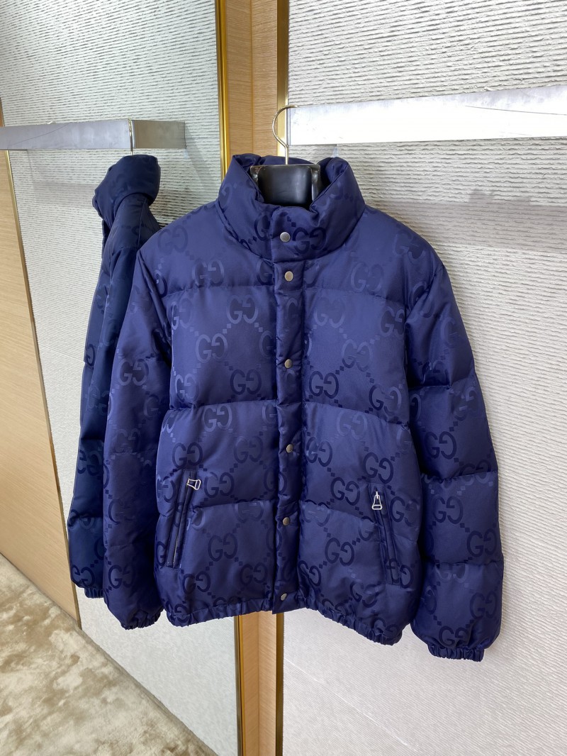 GUCCI Jacquard Down Jacket Blue 6