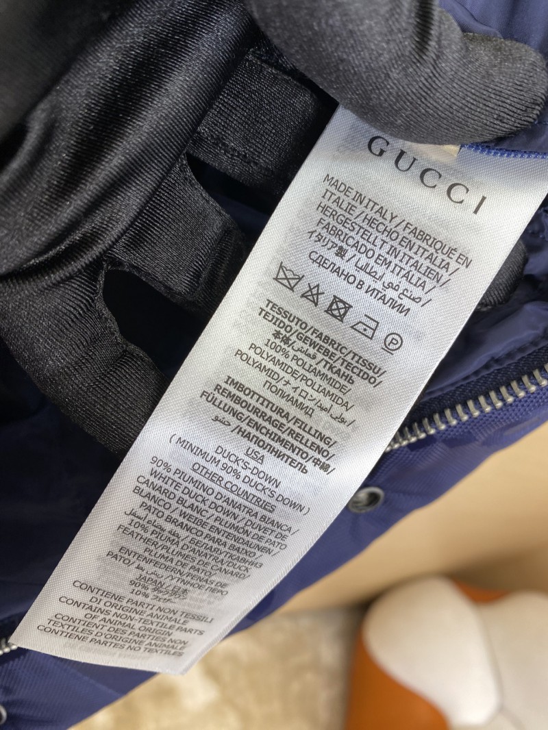 GUCCI Jacquard Down Jacket Blue 8