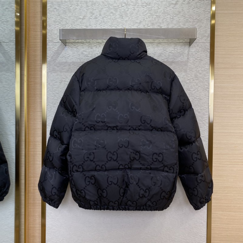 GUCCI Jacquard Down Jacket Black 1