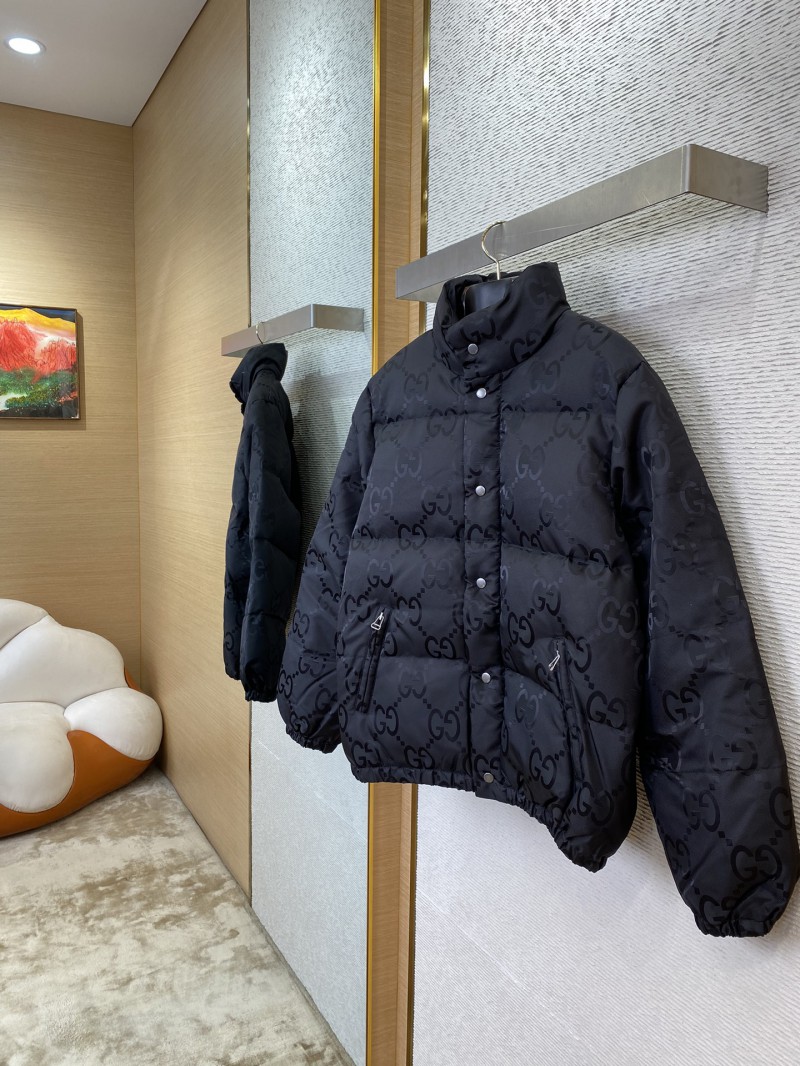 GUCCI Jacquard Down Jacket Black 2