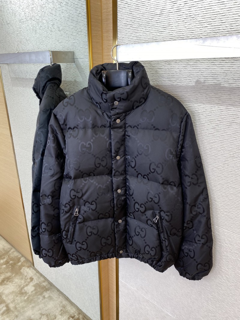 GUCCI Jacquard Down Jacket Black 6