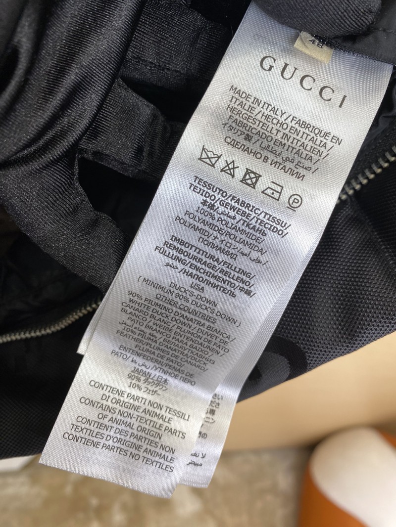 GUCCI Jacquard Down Jacket Black 8