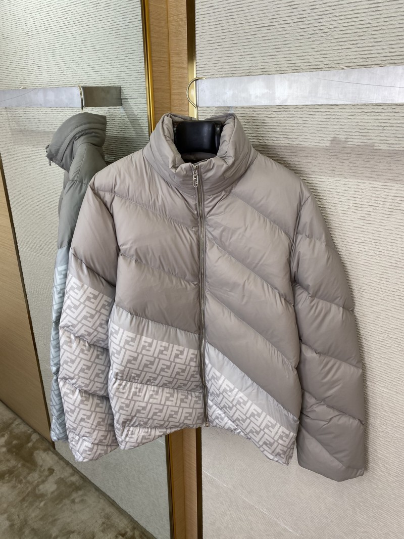Fendi patchwork down jacket grey 6