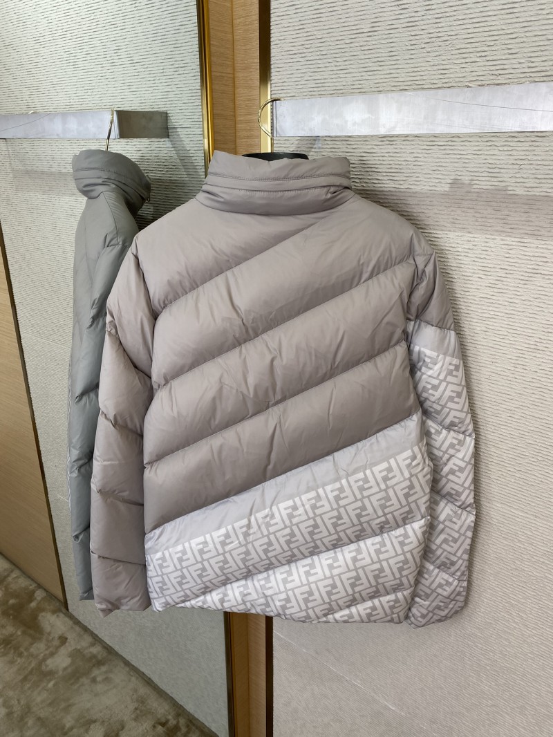 Fendi patchwork down jacket grey 7